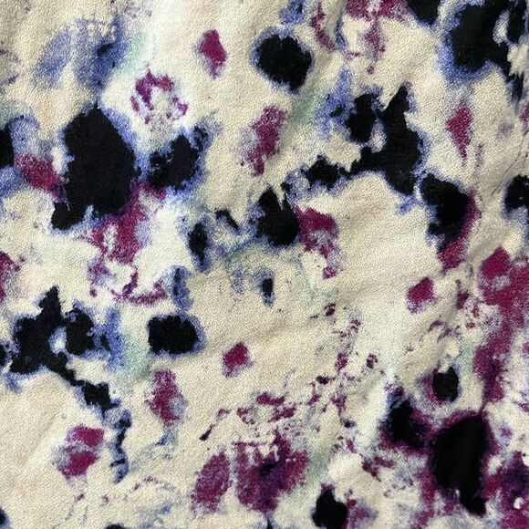 GREYLIN Purple Black and White Watercolor Button Up Maxi Skirt, Size XS - Picture 8 of 10